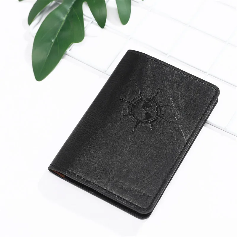 Zoukane New Cover Travel Passport Cover Card Case Women Men Travel Credit Card Holder Travel ID&Document Passport Holder CH07A - Цвет: Black