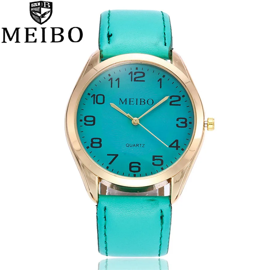 

2017 MEIBO Brand New Fashion Women Wristwatch Luxury Leather Strap Quartz Watch Relogio Feminino Gift Clock MB01