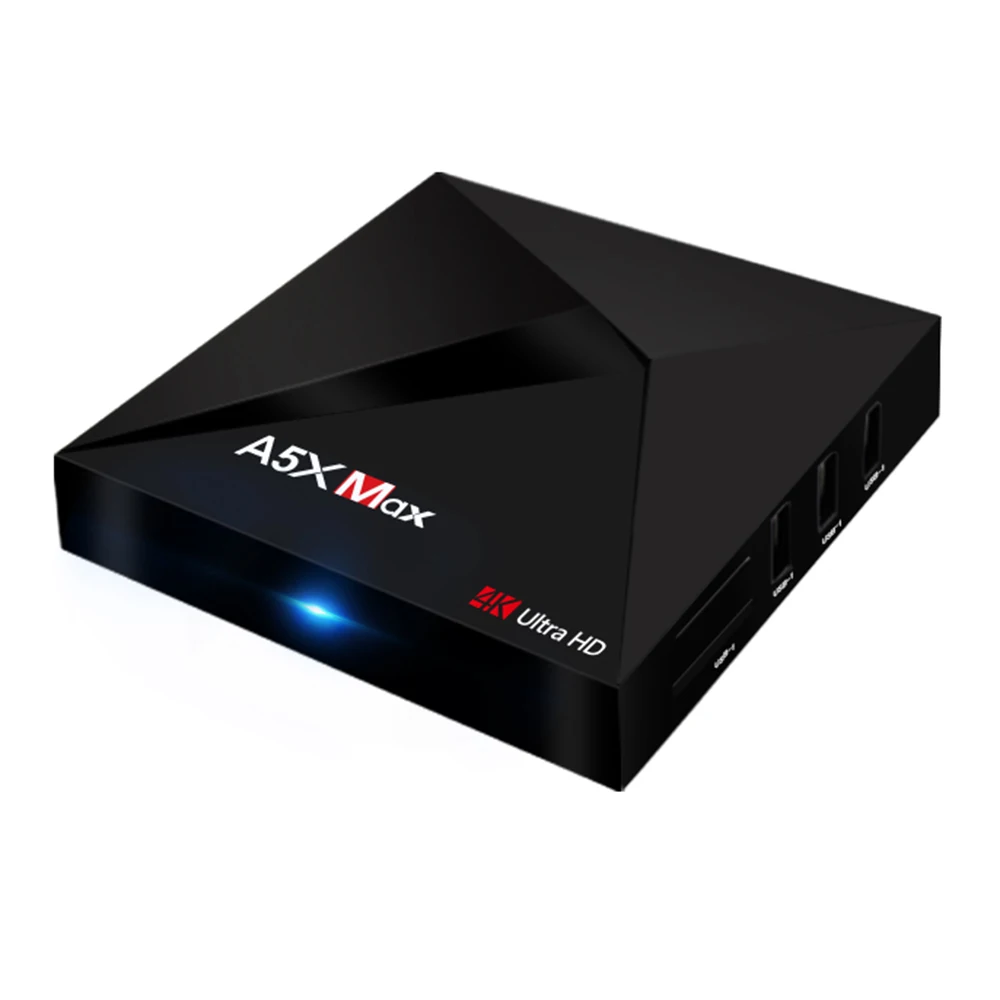 Android tv Box A5X Max Smart Android 9,0 tv Box 4 ГБ/32 ГБ RK3328 4K VP9 H.265 HDR10 USB3.0 DLNA Miracast WiFi LAN Bluetooth V4.1 HD медиаплеер