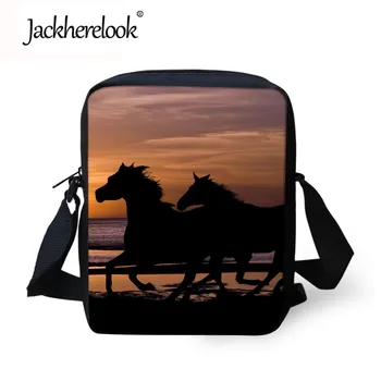 

Jackherelook Crazy Horse 3D Printing Women Messenger Bags Fashion Handbags Woman Small Cross Body Bags Children Casual Tote Bag