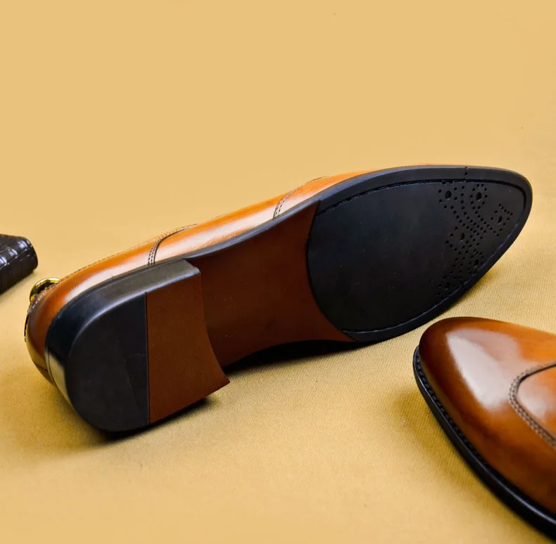 vestido sapatos masculinos genuíno couro vaca terno