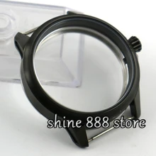 45 мм матовый 316L PVD из нержавеющей стали corgeut Корпус часов fit 6498 6497 Движение C10