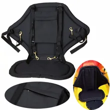 

New Hot Adjustable Padded Kayak Seat Comfortable PVC Cushion Fishing Canoe Backrest Drifting Seat Black