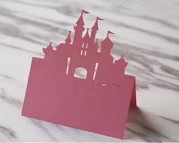 

customize Fairy Tale castle wedding tent Place Cards wedding baby bridal shower party sitting table Name number cards placecards