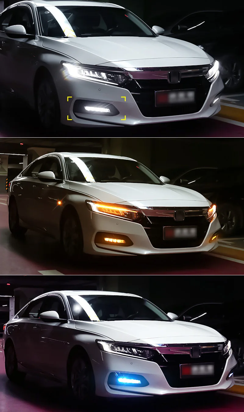 СВЕТОДИОДНЫЙ DRL для Honda Accord 10th дневного света с сигнальные лампы+ синий ночное время дневного света стайлинга автомобилей