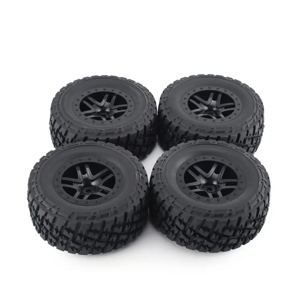

4pcs AUSTAR 110mm Rim Rubber Tyre Wheel Set Kit Spare Parts Accessories for Traxxas Slash 4X4 RC4WD HPI HSP Crawler Car Model