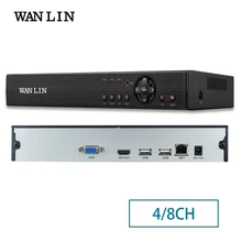 WANLIN Новое поступление 4CH 8CH H.265 5MP NVR для 5MP 4MP IP сети наблюдения камера XM облако