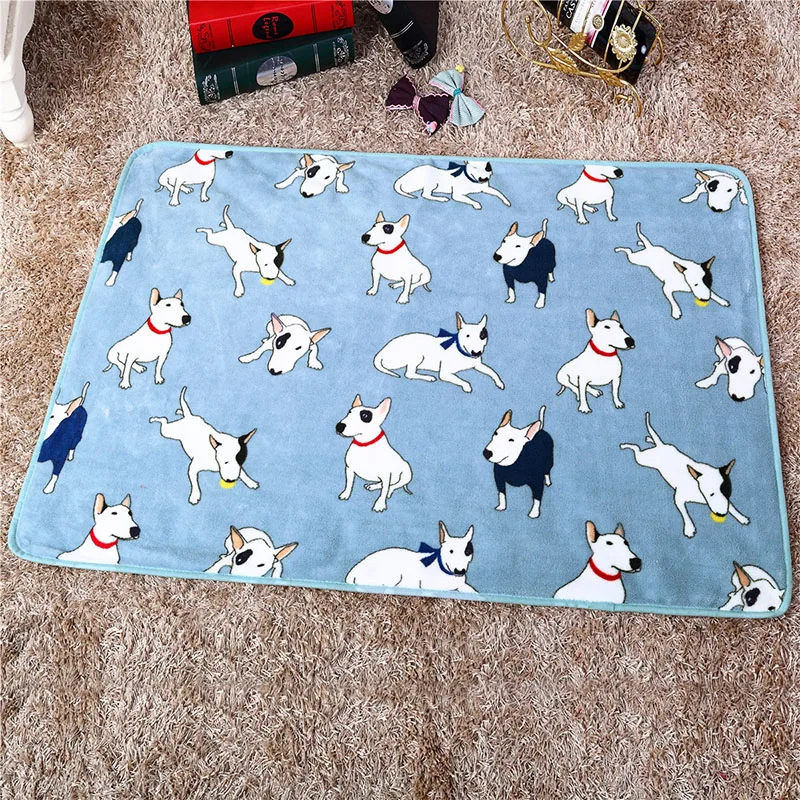 Мягкие флисовые французские одеяла с бульдогом осень/зима теплый коврик для кровати собаки для собак Подушка одеяло щенок кошка спальные покрытые коврики