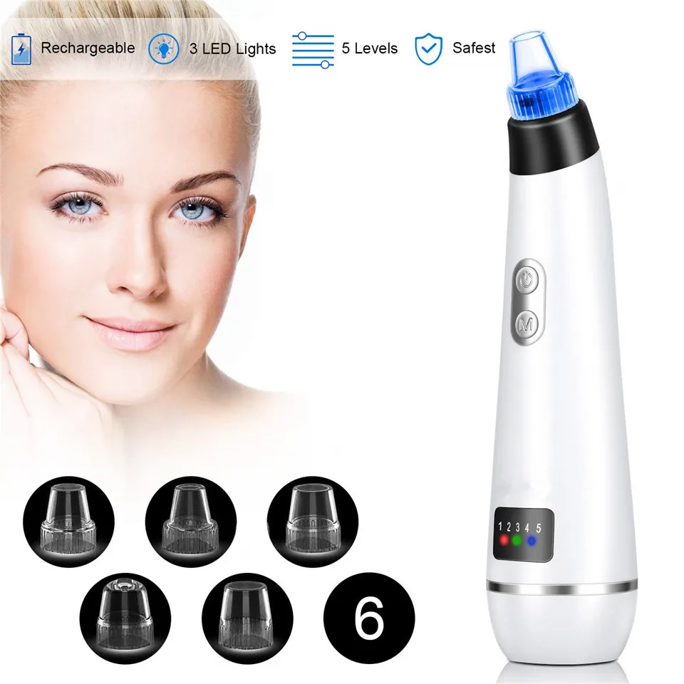 

Blackhead Vacuum Suction Pore Vacuum Cleaner Facial Blackhead Acne Removal Tools 3 Colors Light Photon Rejuvenation Skin Care