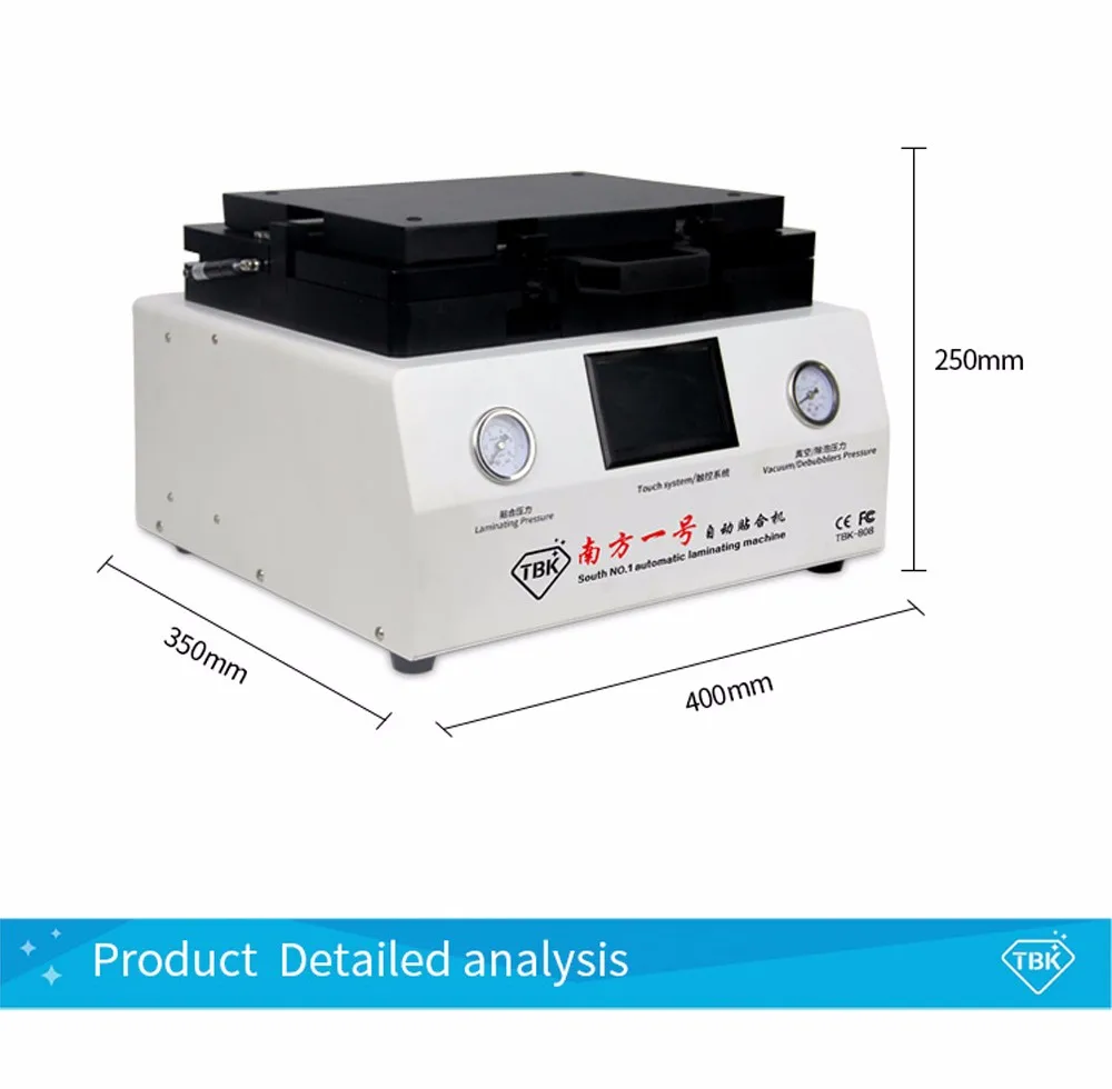 TBK-808 Ремонт сенсорного ЖК-экрана автоматическая машина для удаления пузырьков ОСА вакуумная ламинирующая машина с автоматической блокировкой газа