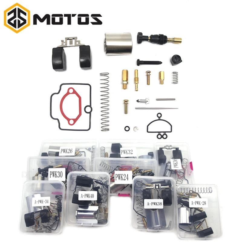 

ZS MOTOS Motorcycle Parts 24 26 28 30 32 34 36 38 40 mm PWK KEIHIN Motorcycle Carburetor Universal Repair Kit Spare Jets