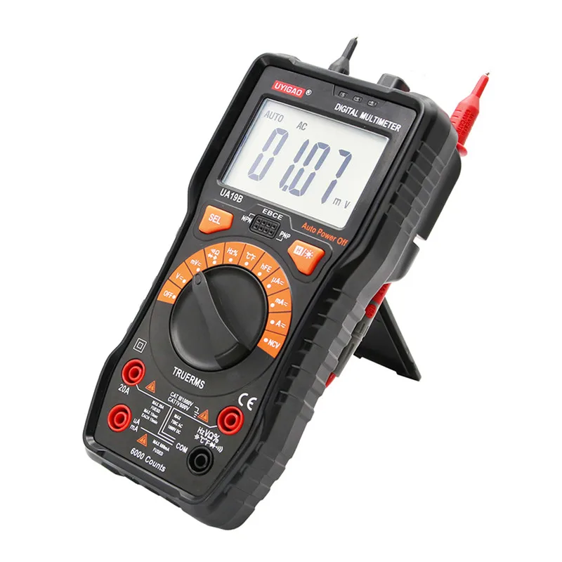 

UYIGAO Digital multimeter 6000 Counts Auto-Ranging Electronic Measuring Instrument AC Voltage Amp/Ohm Handheld multimeter
