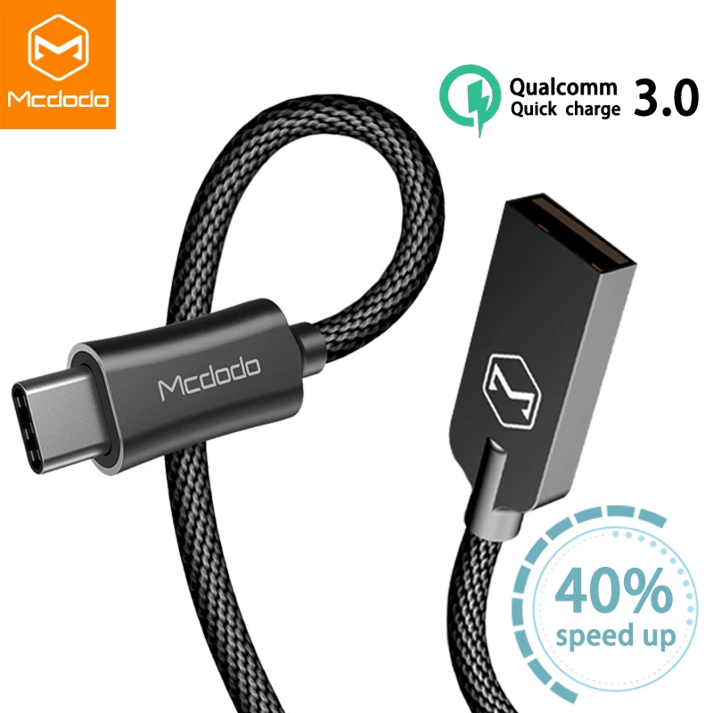 

Mcdodo 2A Nylon USB Type C QC 3.0 Cable for Samsung Galaxy S9 S8 Fast Charging Data Cable for Huawei Mate 20 Pro Xiaomi 8USB-C
