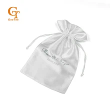 Изготовленный на заказ мешок сатинировки выдвижения волос Virgin brandlogo упаковывая, подгонянный магазин имя напечатал мешки сатинировки шелка упаковки подарка натуральные волосы