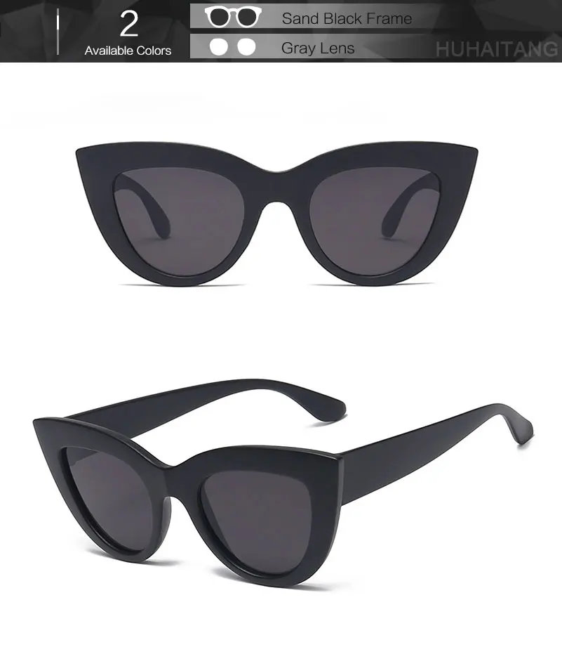 HUHAITANG Винтажные Солнцезащитные очки кошачий глаз, женские роскошные брендовые солнцезащитные очки Cateye, женские модные дизайнерские синие солнцезащитные очки для женщин