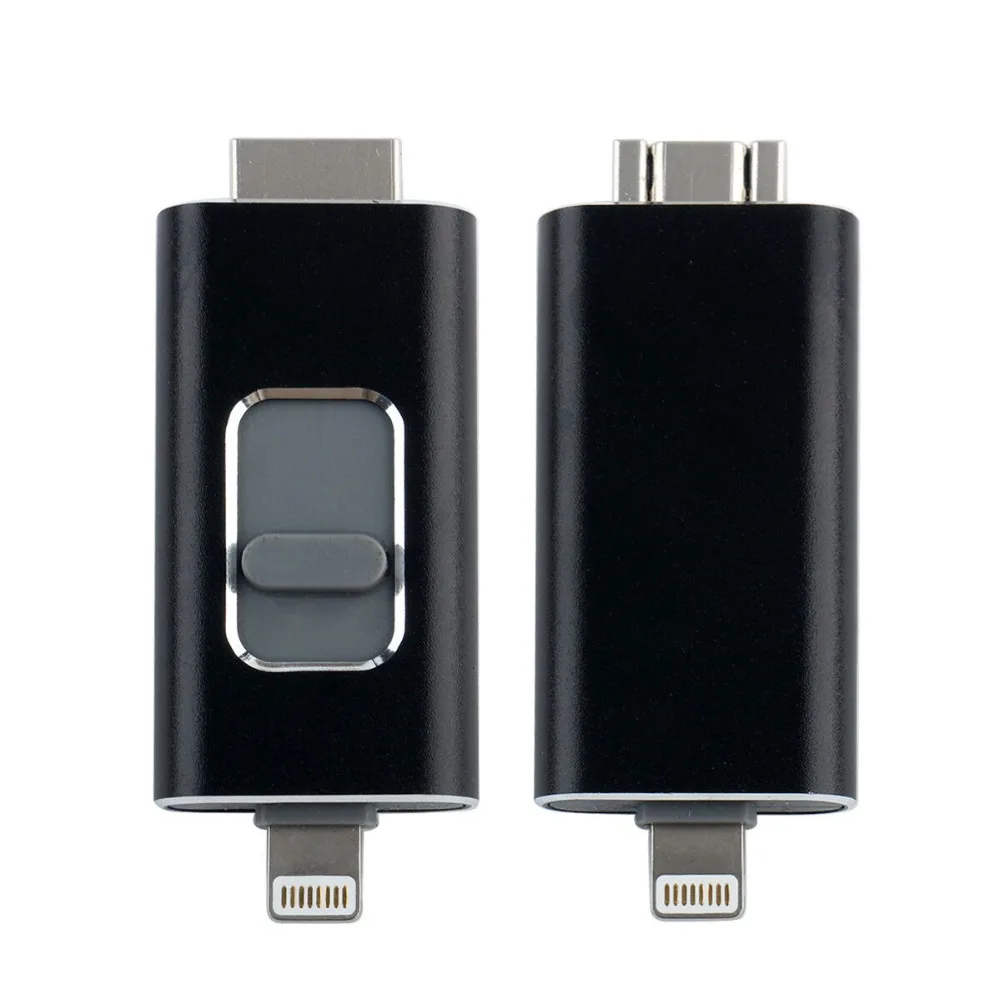 U диск 3-в-1 OTG USB металла в коробке sub Флеш накопитель 16 ГБ 32g 128g 2,0 флеш-накопитель для Android/Iphone 7 Plus/6 6s Plu ipad запоминающие устройства memory stick