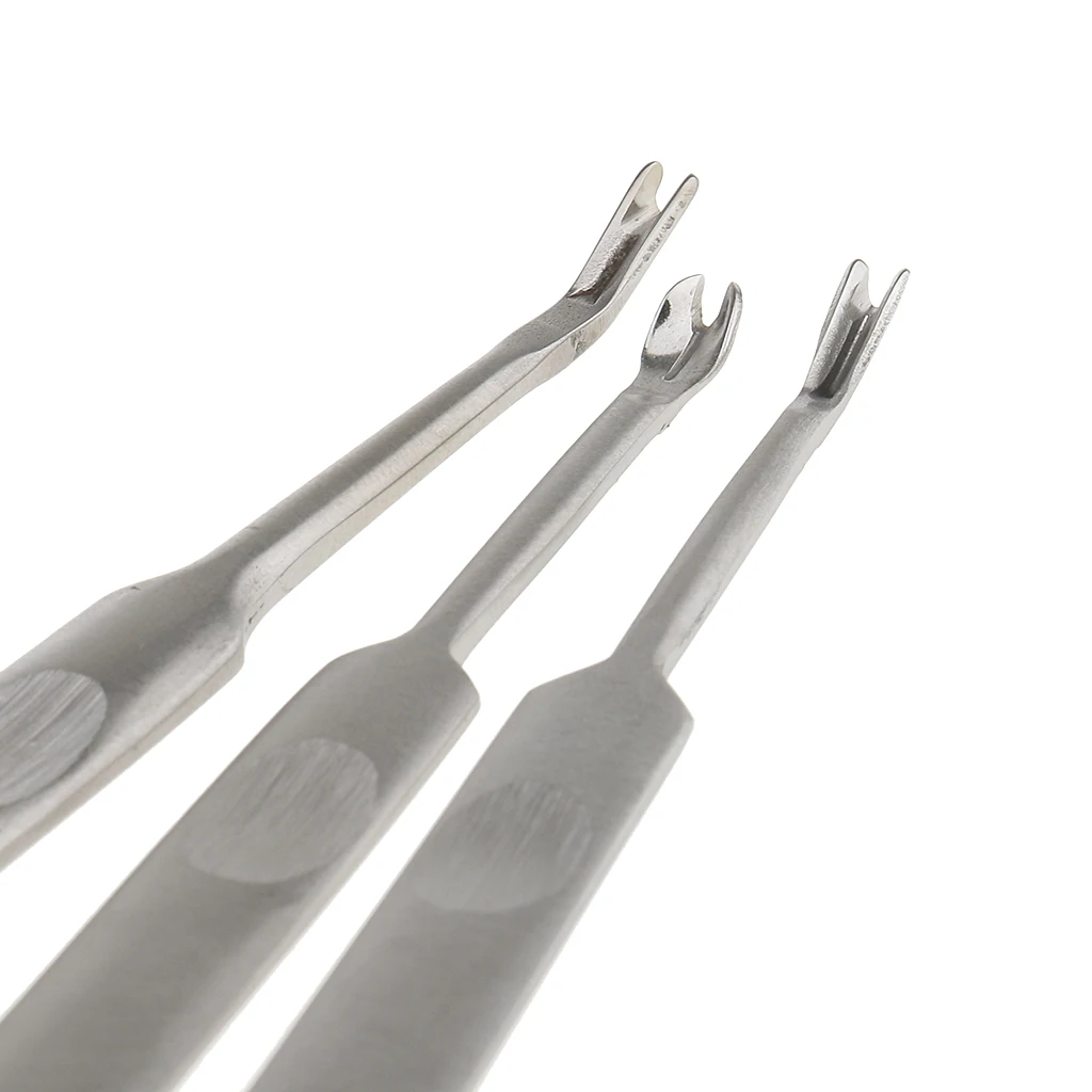 3pcs/set Stainless Steel Leather Edge Beveler Leathercraft Stitching Groover Tool for Sew and Crease Leather U V Shaped