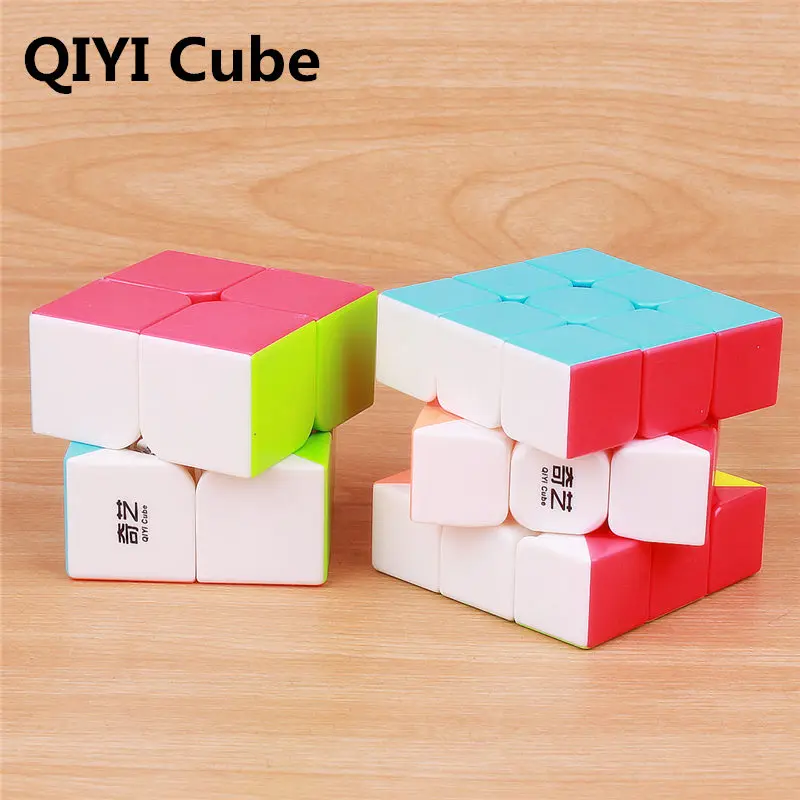 QIYI Профессиональный 3x3x3 5 7 см скоростной магический куб головоломка 2x2x2 наклейка