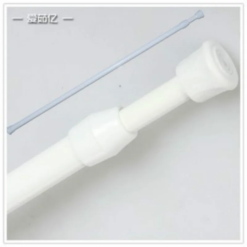 

2 pcs/lot METAL Telescopic Shower Curtain POLE Rod FOR STORAGE Organizer Bathroom Products ACCESSORIES Length 65-105cm