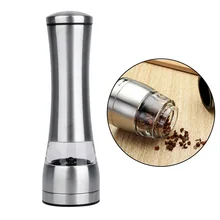 Molinillos de Pimienta Sal Especias Grinder Molino de la amoladora ajustable de Acero inoxidable Coctelera para la Molienda de herramientas de la cocina comedor
