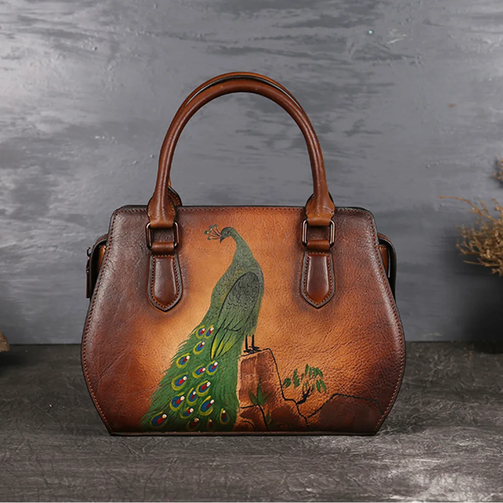 

High quality Women bag Genuine Leather Handbags Ladies Retro Elegant Luxury Shoulder Messenger Bag Cow Leather Handmade Bags