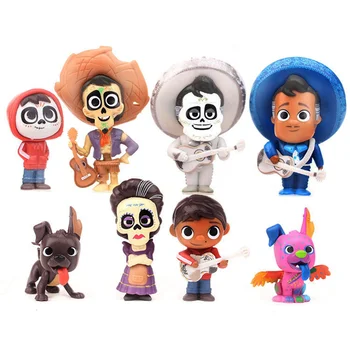 

8pcs/set Movie Coco Pixar Miguel Riveras Collectors Miguel/Ernesto De La Cruz Hector Action Figure Toys Children Christmas Gift