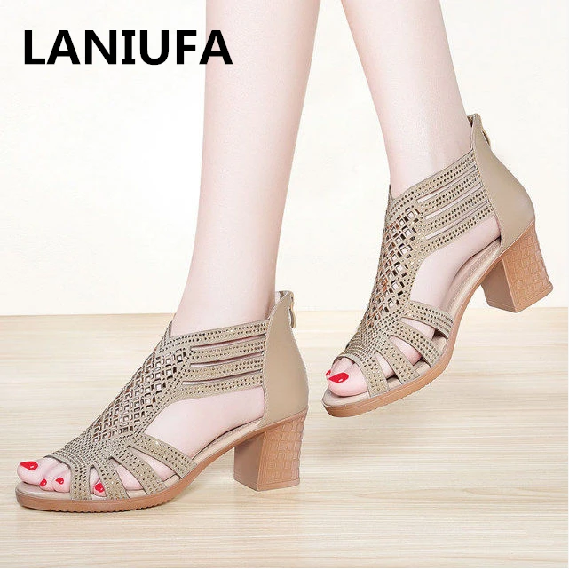 

women high heels Sandals Shoes women Platform Casual zipper Peep Toe Pumps Wedding Party Dress Shoes Sandals Women mujer #445