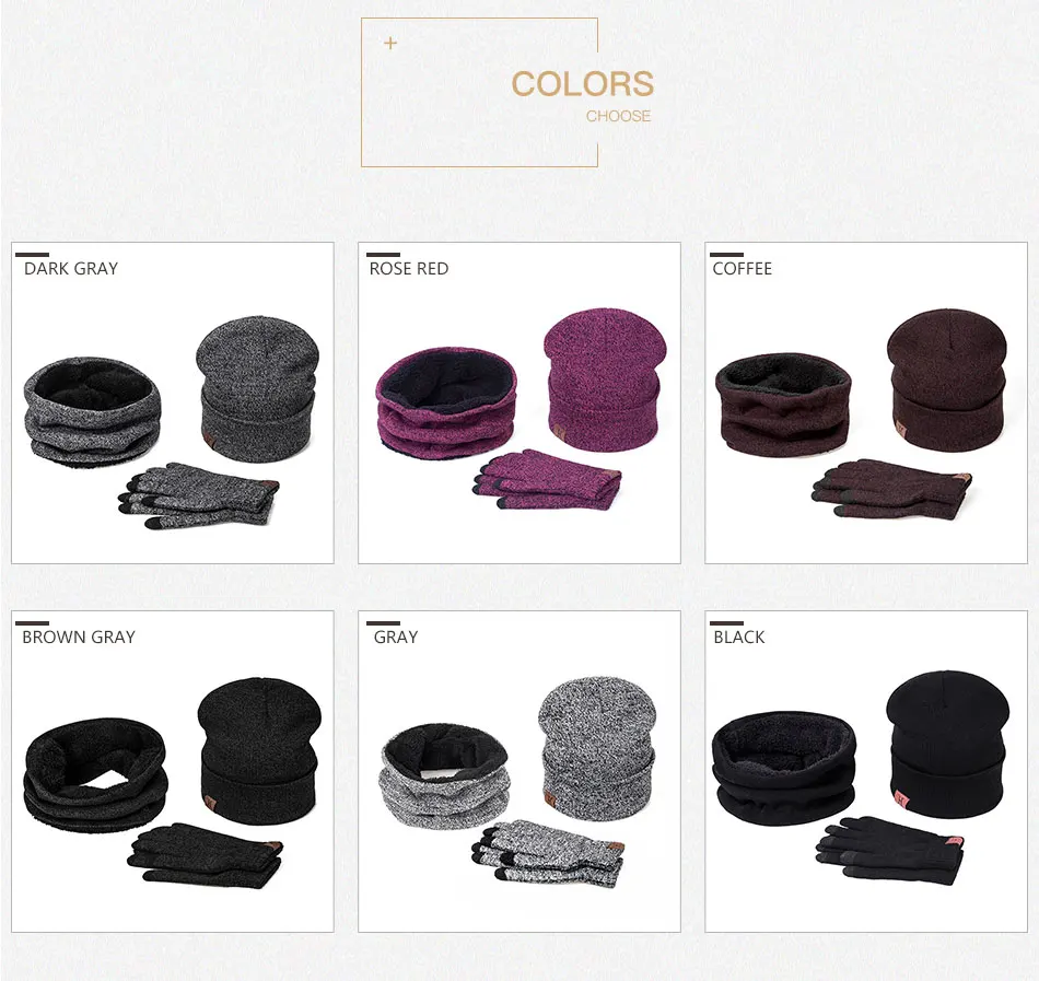Evrfelan, комплект из 3 предметов, женская зимняя шапка, шарф, перчатки, хлопок, унисекс, зимние шапочки, шапка, шарфы, перчатки, мужская шапка и шарф, набор
