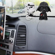 Коробка 2 шт приборной панели автомобиля 10 см/" Звездные войны Bobble Head Q версия Дарт Вейдер Штурмовик Декор