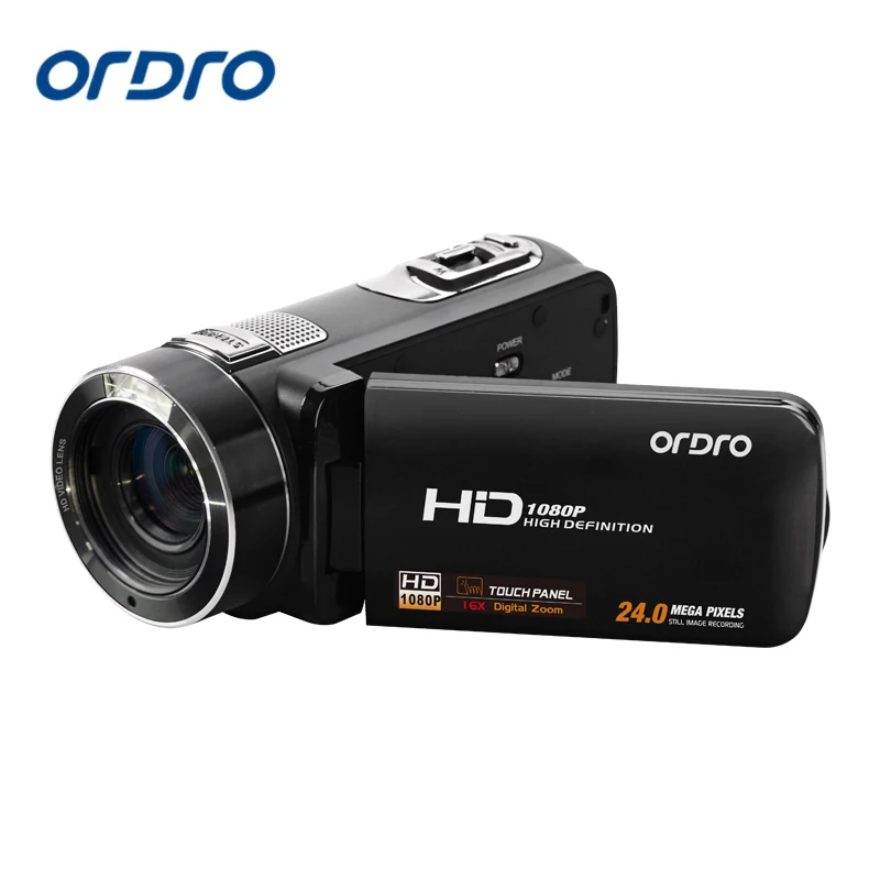 

Ordro HDV-Z8 Digital Video Camera 1080P Full HD Portable Camcorder Wide Angle Lens Remote Control HDMI Output 3.0" Touch Screen