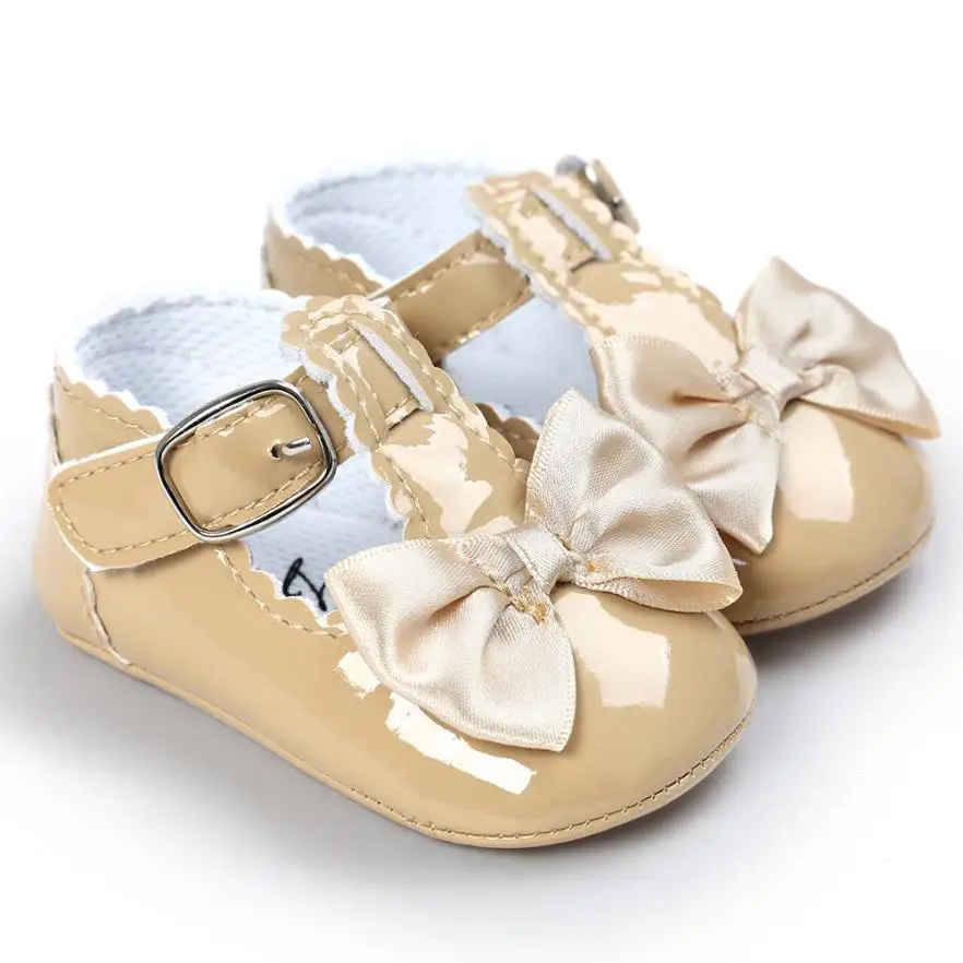 Детская обувь принцессы с бантом на мягкой подошве; обувь для малышей; искусственная кожа; повседневная обувь; летние сандалии для маленьких девочек; Прямая поставка
