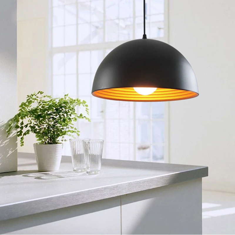 

Contracted style of Europe type droplight, black white aluminium cord pendant light for hanging type restaurant