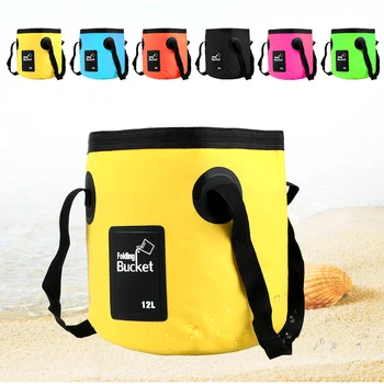 

12L Multifunction Car Wash Bucket Portable Outdoor Travel Foldable Water Bucket Bowl Sink Washing Bag Folding Bucket