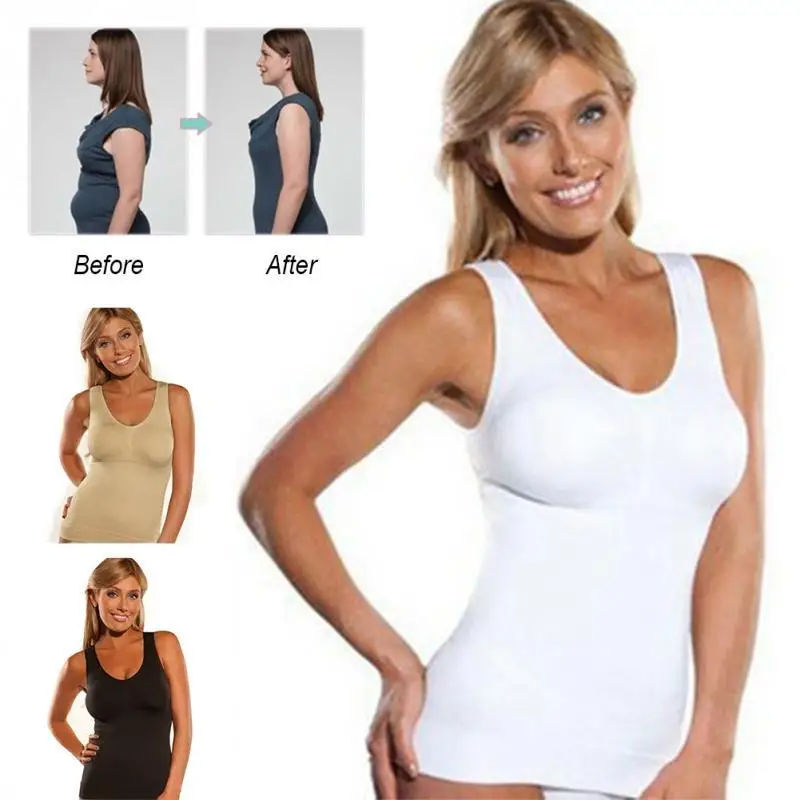 

Lover Beauty Body Slimming Thick Tummy Shaper Women Belly Underwear Waist Shirt Vest Compression Cami Shapewear Trimmer Bra