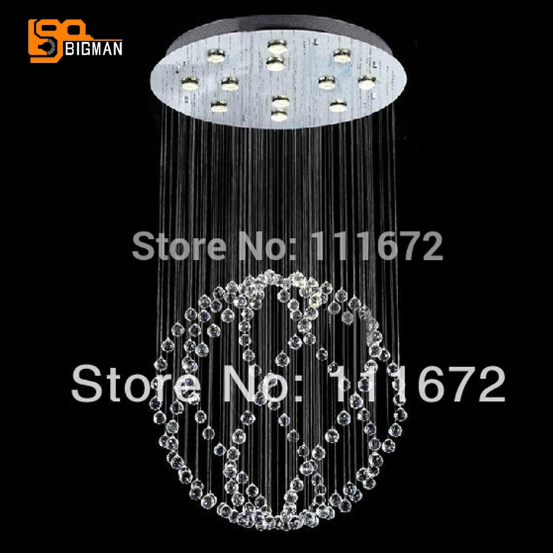 

luxury design crystal modern chandeliers LED lamp AC110V 220V lustre cristal foyer lights