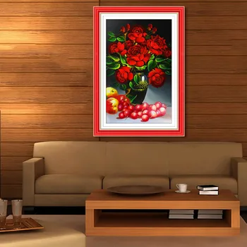 

3D round diamond painting cross stitch flowers 5d diamant painting diamond embroidery beads rhinestones