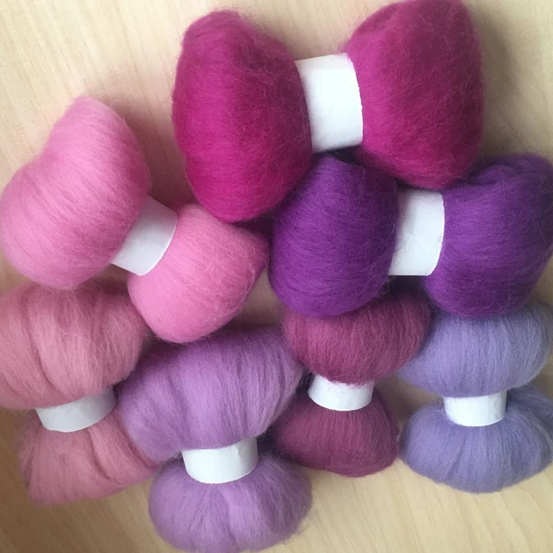 Buy DIY wool felting wool fiber 10g/7pcs/lot free