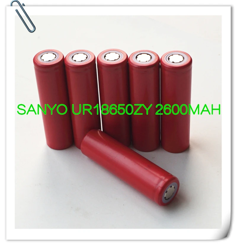 Литий ионный перезаряжаемый аккумулятор SANYO UR 18650 ZY 2600 мАч 3 7 в с бесплатным