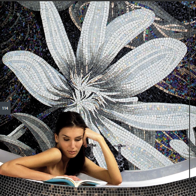 Fireworks home decorative flower wall mural mosaic pattern picture glass art tiles B4014 Fireworks home decorative flower wall mural mosaic pattern picture glass art tiles B4014