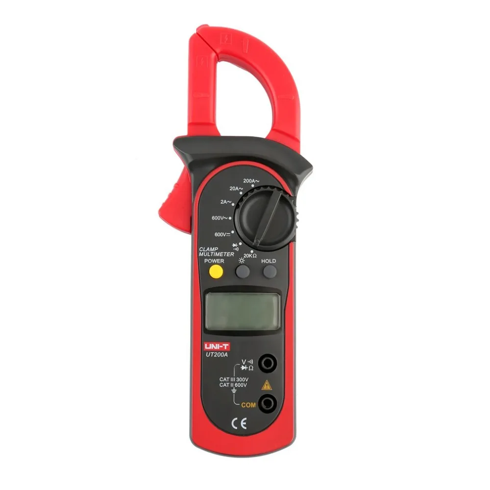 

Clamp meter UT200A Current Clamp AC 200A DC AC Voltmeter Resistance Mmanual Range LCD Digital Clamp Meter Mini Clamp