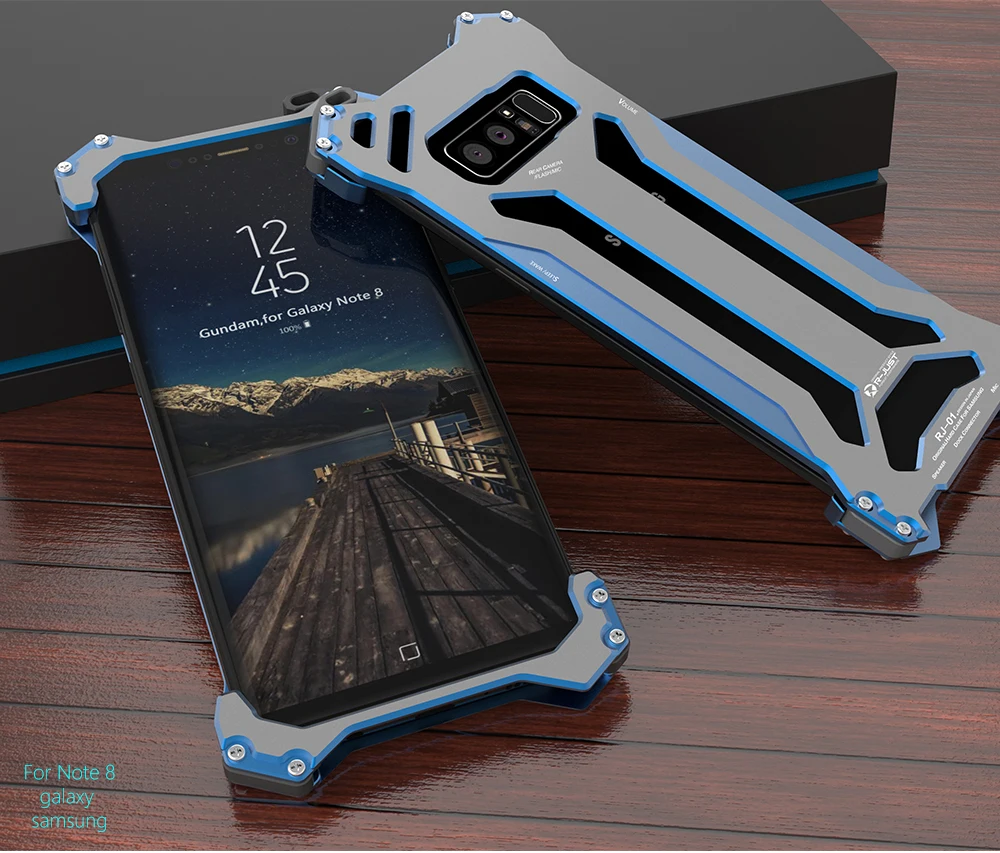 

Aluminum Gundam Armor Iron Man Case For Samsung Galaxy Note 8 Note8 Case Cover Phone Protective Shell Skin Bag