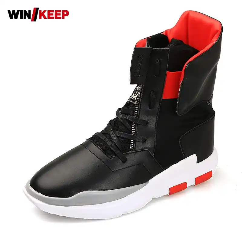 leather high top tennis shoes