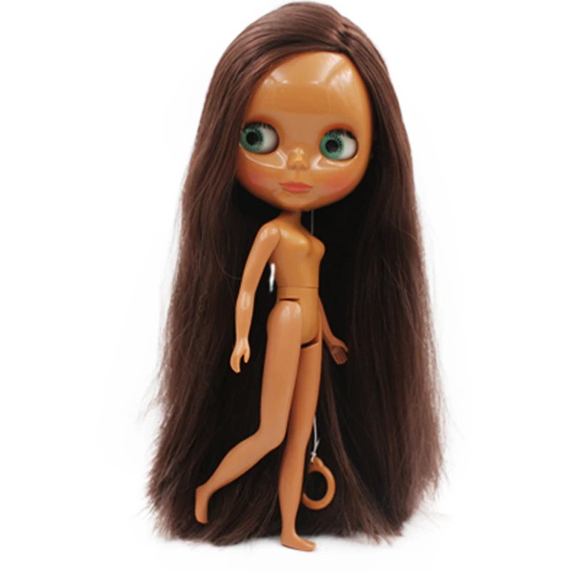 

Blyth BJD doll, Blyth Doll Nude Customized Coffee Muscle Dolls Can Changed Makeup and Dress DIY, 12 Inch Ball Jointed Dolls 04