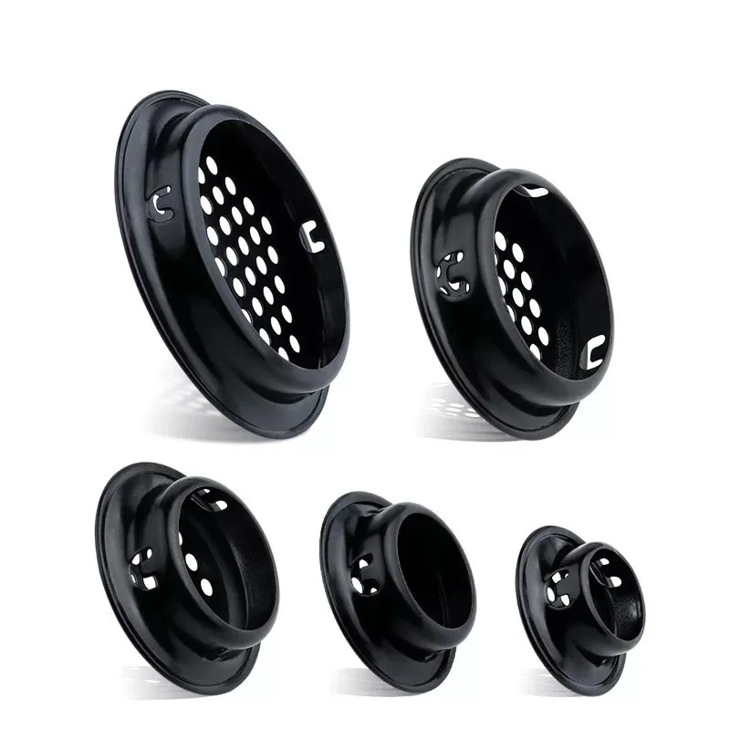 

5pcs/lot Black Stainless Steel Air Vent Ventilator Grille Cover Ventilation For Closet Shoe Round Flat Ventilator Grille