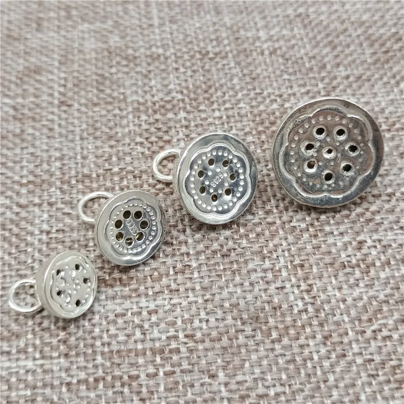 925 Стерлинговое Серебро Lotus Pod Подвески для йоги браслет медитации ожерелье |