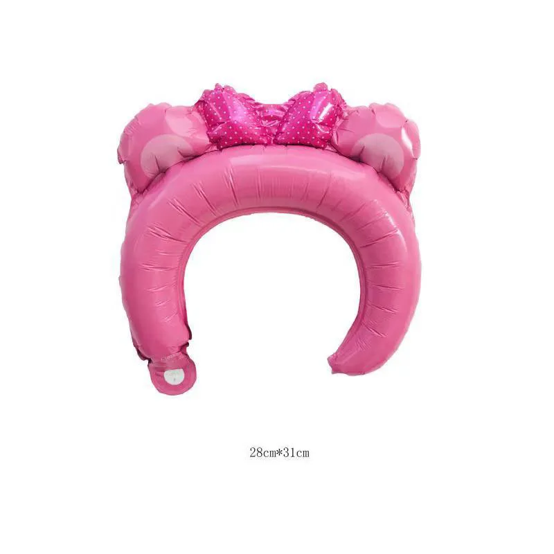 50 шт./лот повязка на голову воздушные шарики, День подарков будущей матери девочка Мальчик прекрасные подарки носить шарик для дня рождения вечерние украшения детские игрушки - Цвет: 50pcs pink bear