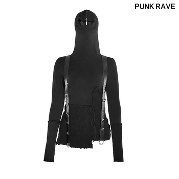

Fashion Knitted Hoode'd Jumpsuit Hat Add Masked Design Hoody popular Women Halloween Christmas Sweatshirts PUNK RAVE Y-680