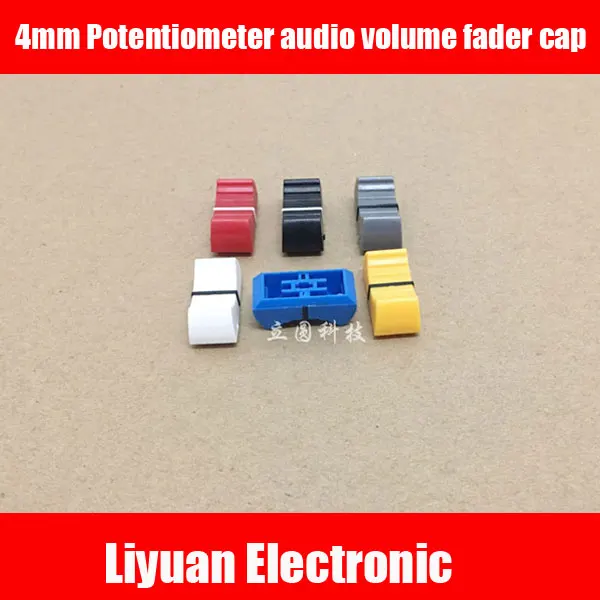 

4mm hole disc drive push button audio volume Straight slide button plastic handle cap Mixer potentiometer fader cap 6 colors