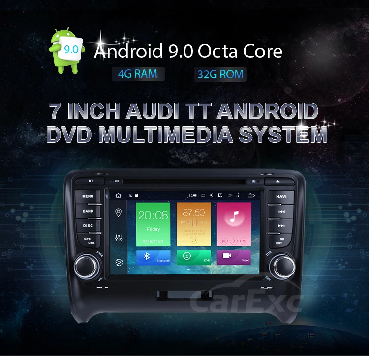 Cheap Android 9.0 Octa Cores Car DVD Player For Audi TT 2006-2012 With Canbus WIFI Radio GPS Bluetooth USB DVD Multimedia DSP Carplay 13