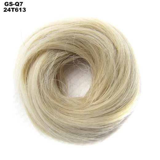 TOPREETY Жаростойкие синтетические волосы 30гр пончик-шиньон шнурок резинка Updo наращивание волос Q7 - Цвет: 24T613